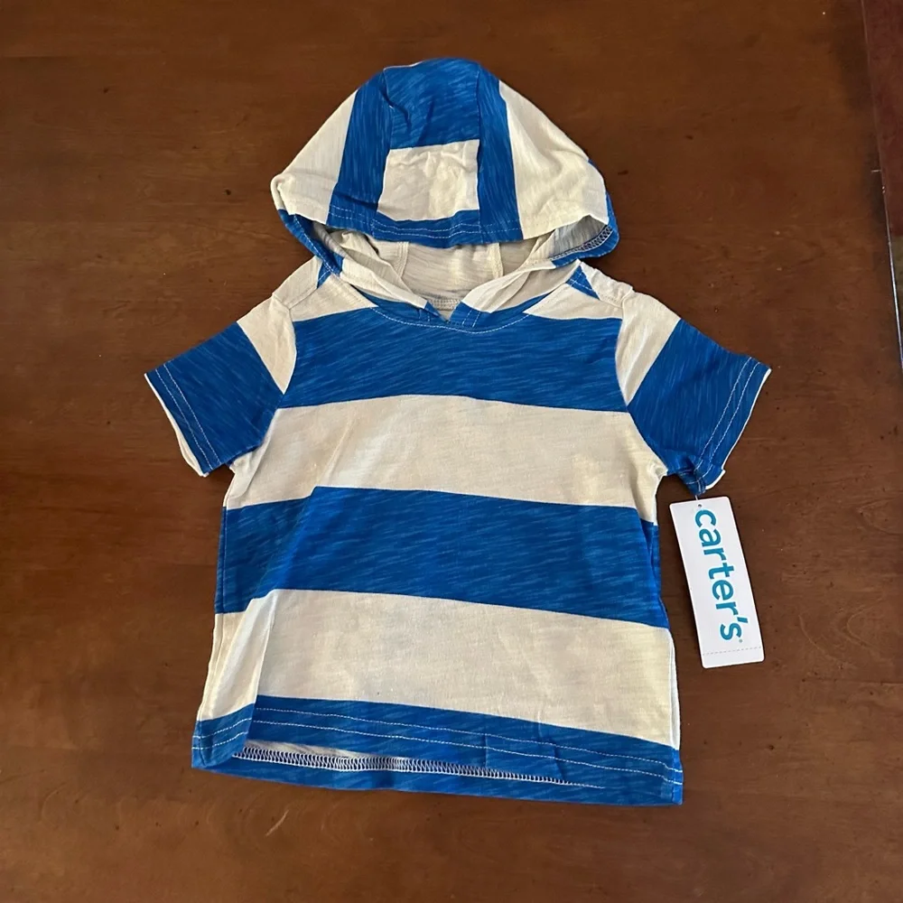 3 piece stripped short sleeve hoodie hey buddy t-shirt shorts set